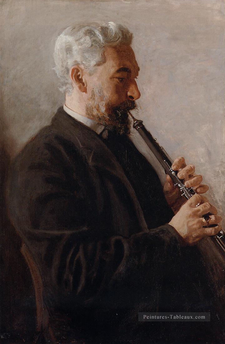 The Oboe Player aka Portrait de Benjamin réalisme portraits Thomas Eakins Peintures à l'huile